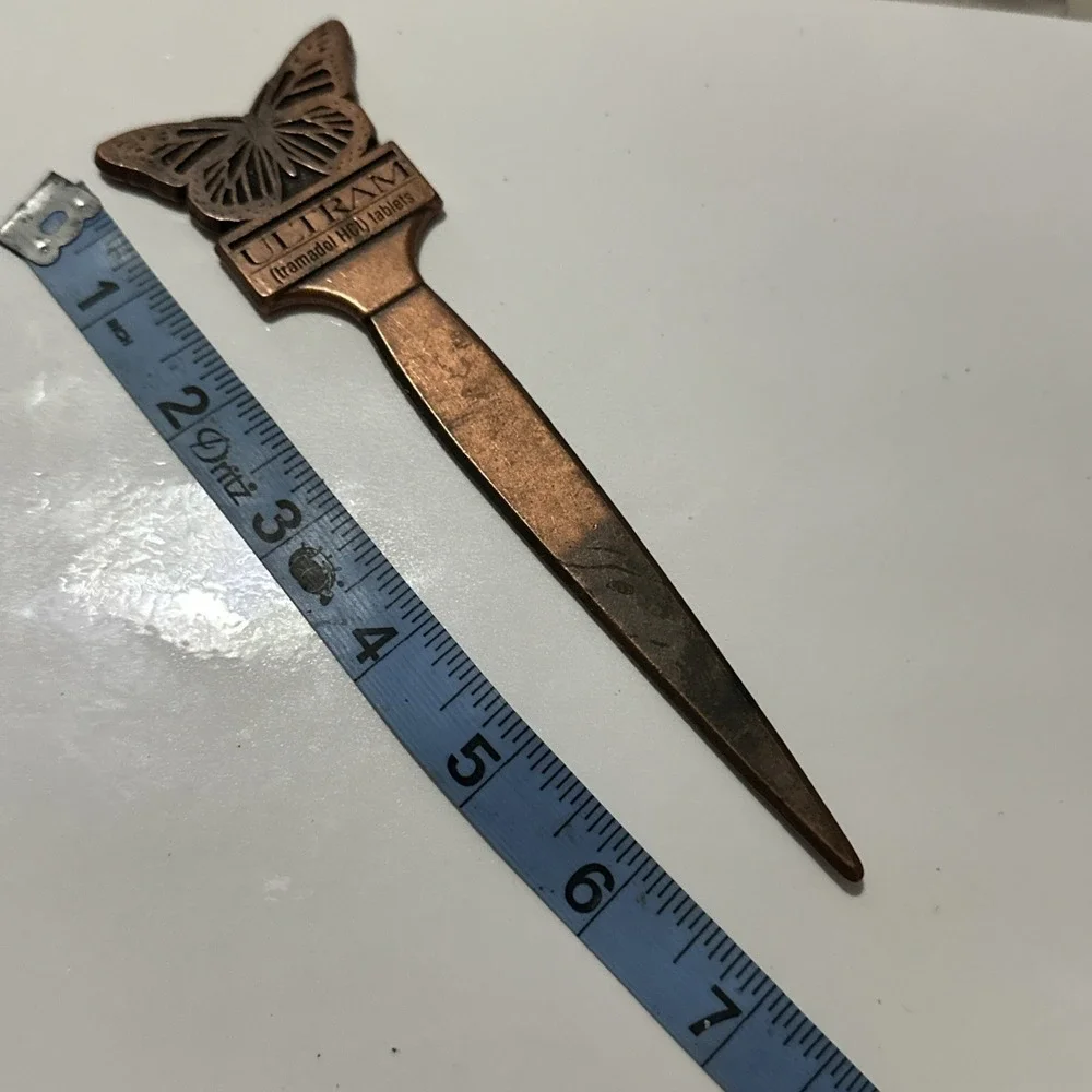 Promotional letter opener for the medication Ultram (tramadol HCl) tablets.